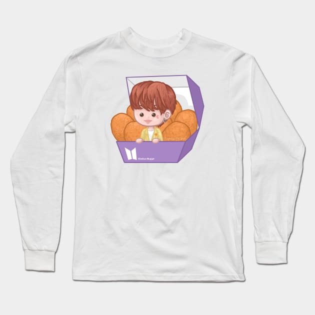 ARMY Chicken Nugget Jimin Long Sleeve T-Shirt by Khotekmei